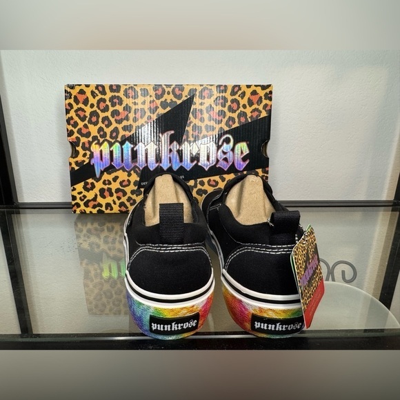 NWT Skechers Punkrose Volt'd-Crazy Core Lifestyle Slip On Loafers Black Size 7.5 - Picture 4 of 6